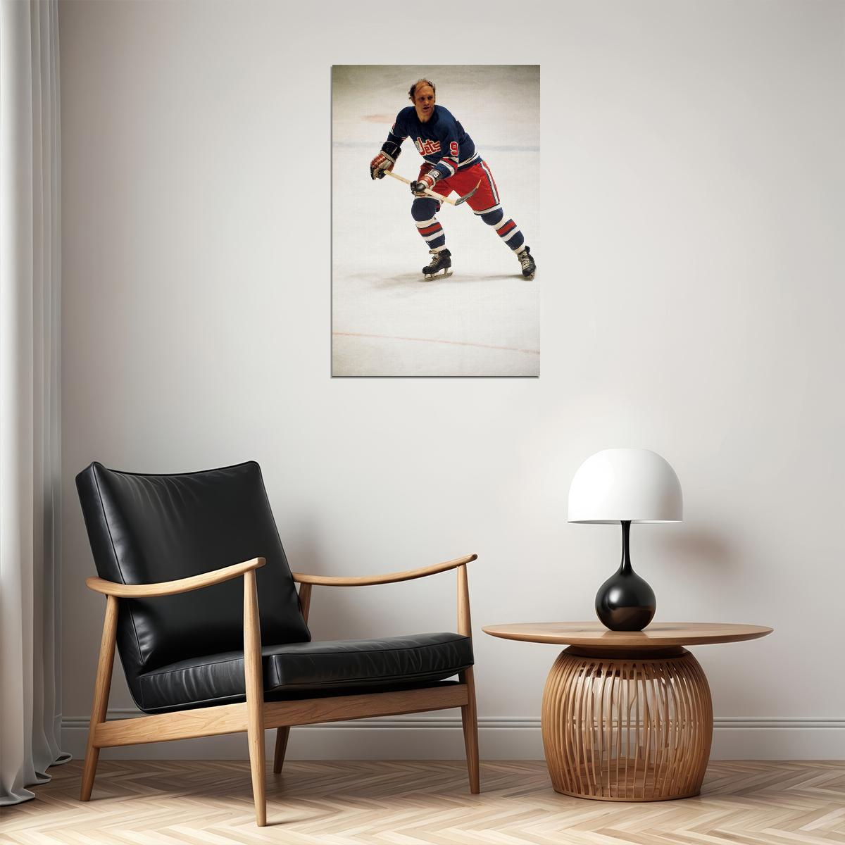Bobby Hull Celebrity Ice Hockey Athlete Match Poster Wall Art Print Home Wall Decor - xonomax