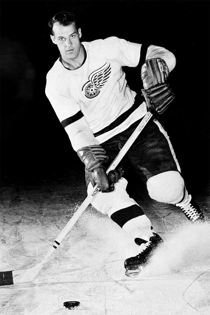 Howe Celebrity Ice Hockey Athlete Sports Poster Wall Art Print Home Wall Decor - xonomax