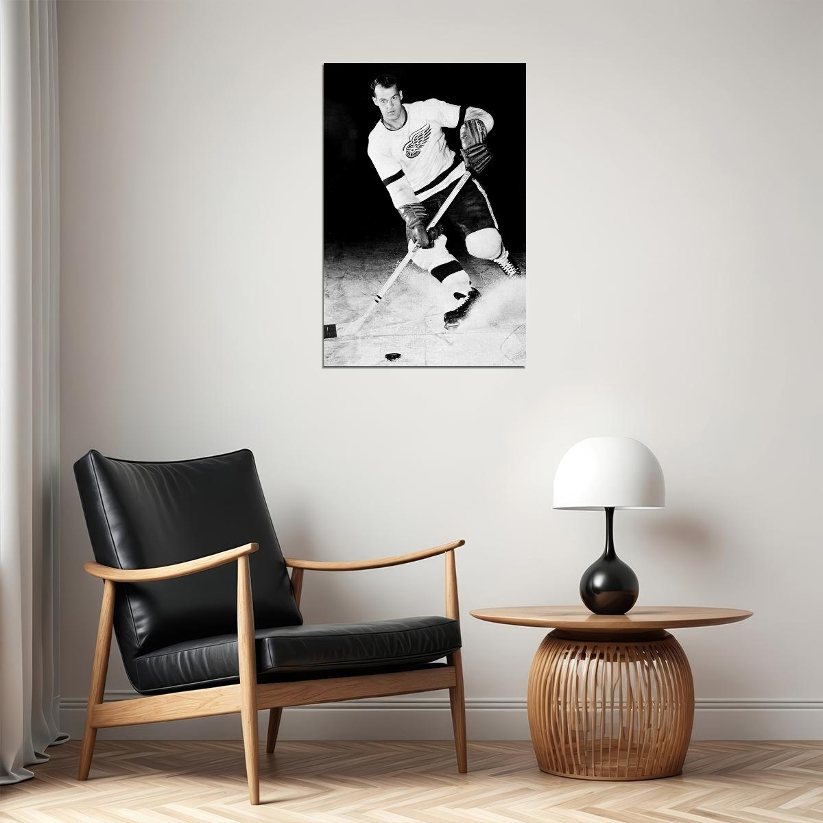 Howe Celebrity Ice Hockey Athlete Sports Poster Wall Art Print Home Wall Decor - xonomax