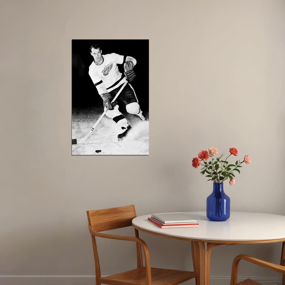 Howe Celebrity Ice Hockey Athlete Sports Poster Wall Art Print Home Wall Decor - xonomax