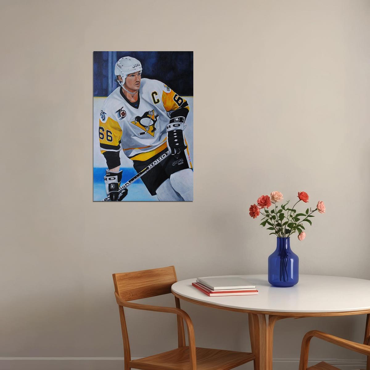 Mario Lemieux Celebrity Ice Hockey Athlete Poster Wall Art Print Home Wall Decor - xonomax