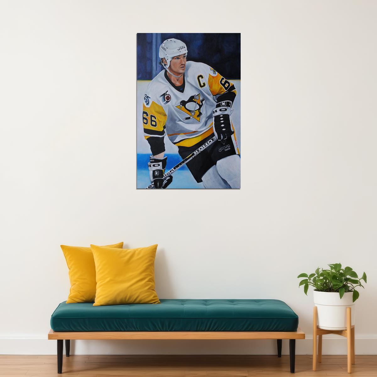 Mario Lemieux Celebrity Ice Hockey Athlete Poster Wall Art Print Home Wall Decor - xonomax