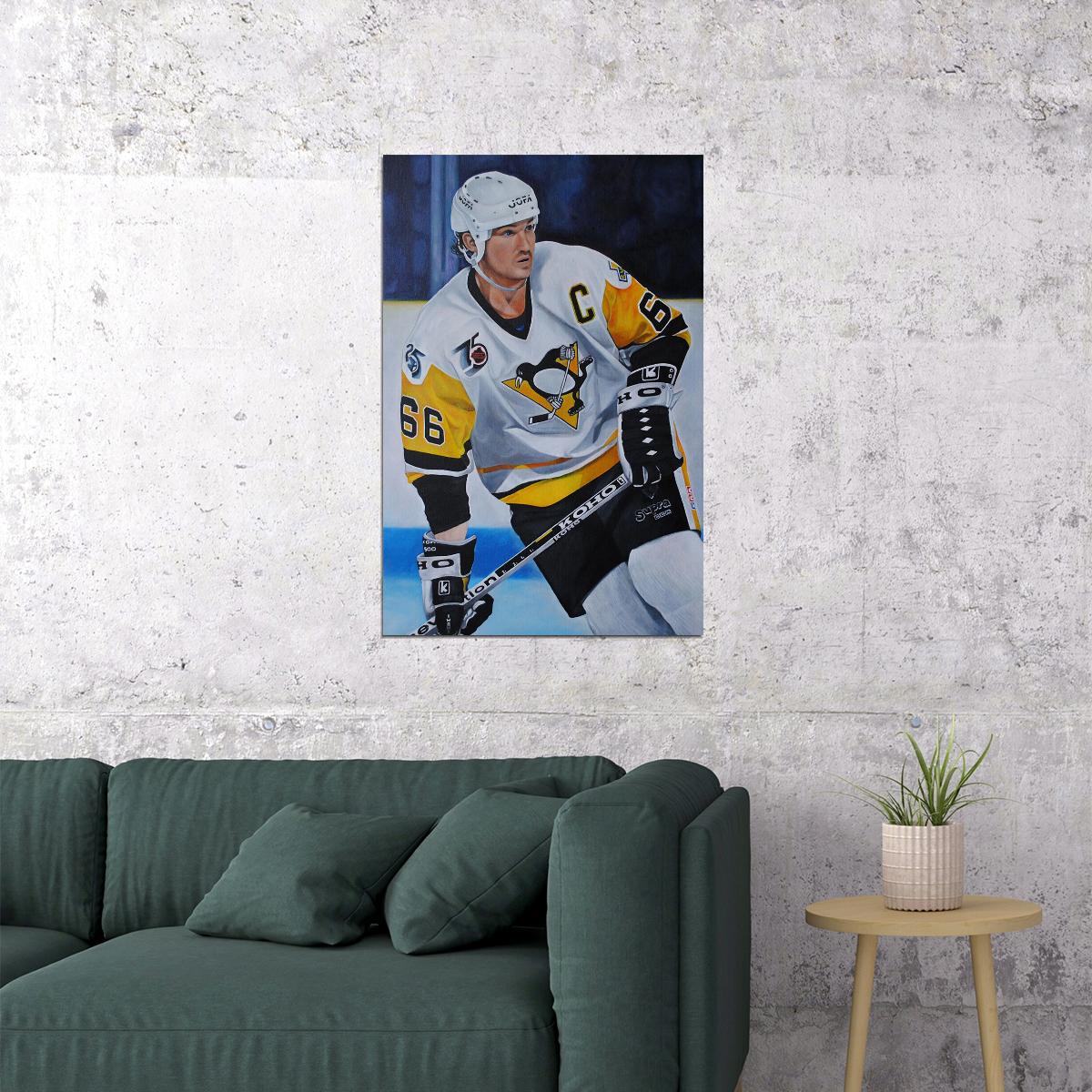 Mario Lemieux Celebrity Ice Hockey Athlete Poster Wall Art Print Home Wall Decor - xonomax
