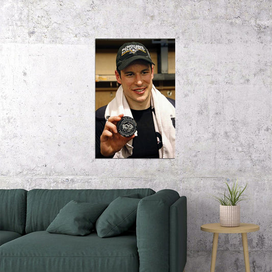 Sidney Crosby Canadian Ice Hockey Player Sports Poster Wall Art Print Home Wall Decor - xonomax