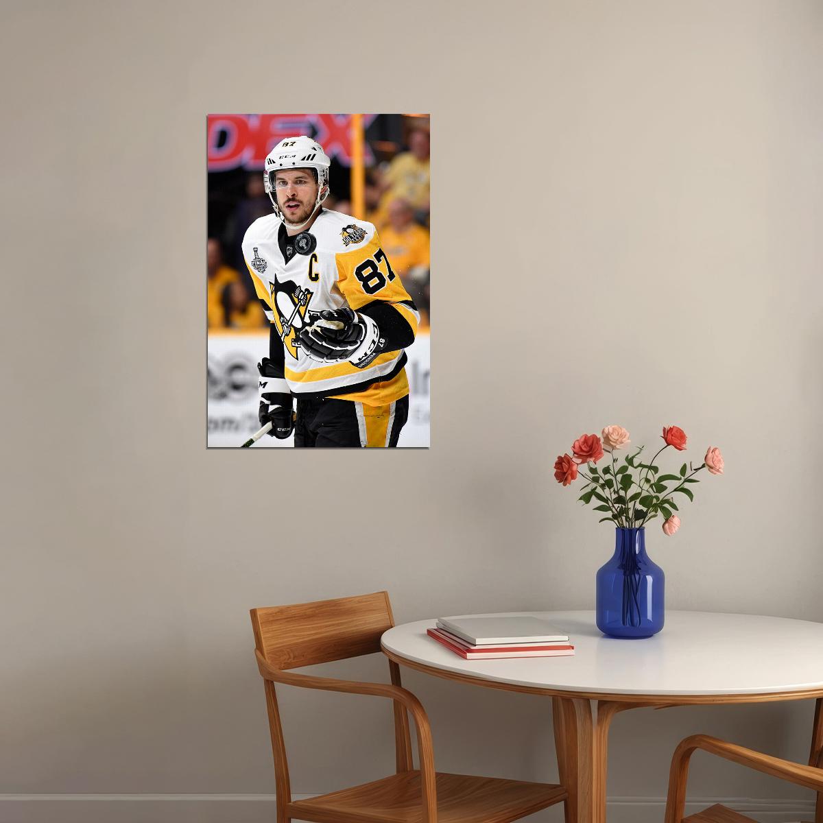 Sidney Crosby Ice Hockey Athlete Player Poster Wall Art Print Home Wall Decor - xonomax