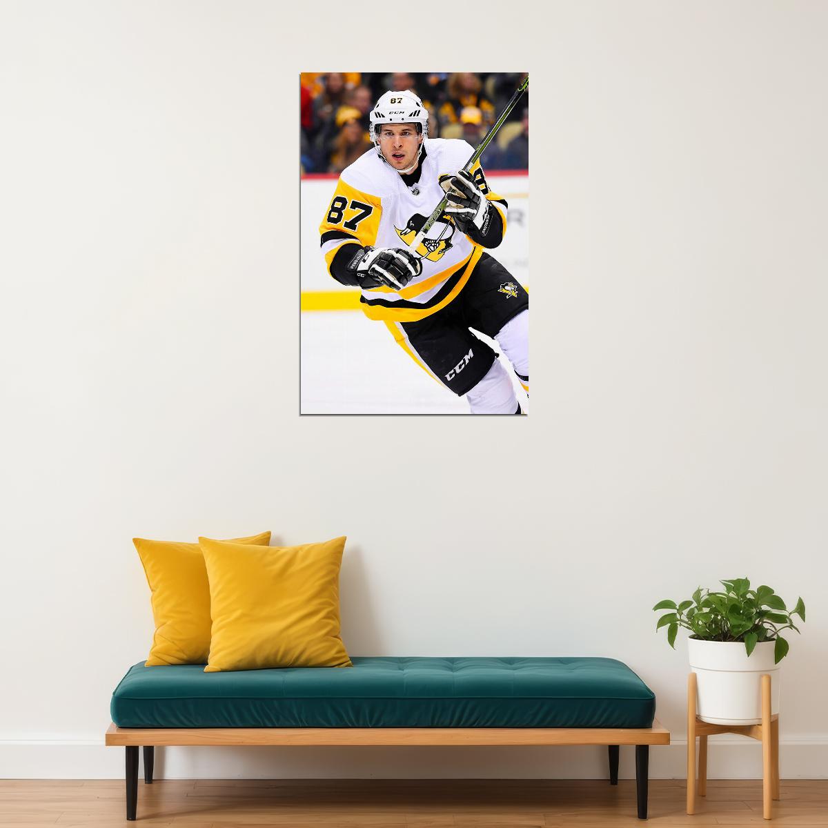 Sidney Crosby Ice Hockey Athlete Sport Poster Wall Art Print Home Wall Decor - xonomax