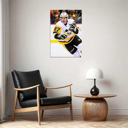 Sidney Crosby Ice Hockey Athlete Sport Poster Wall Art Print Home Wall Decor - xonomax