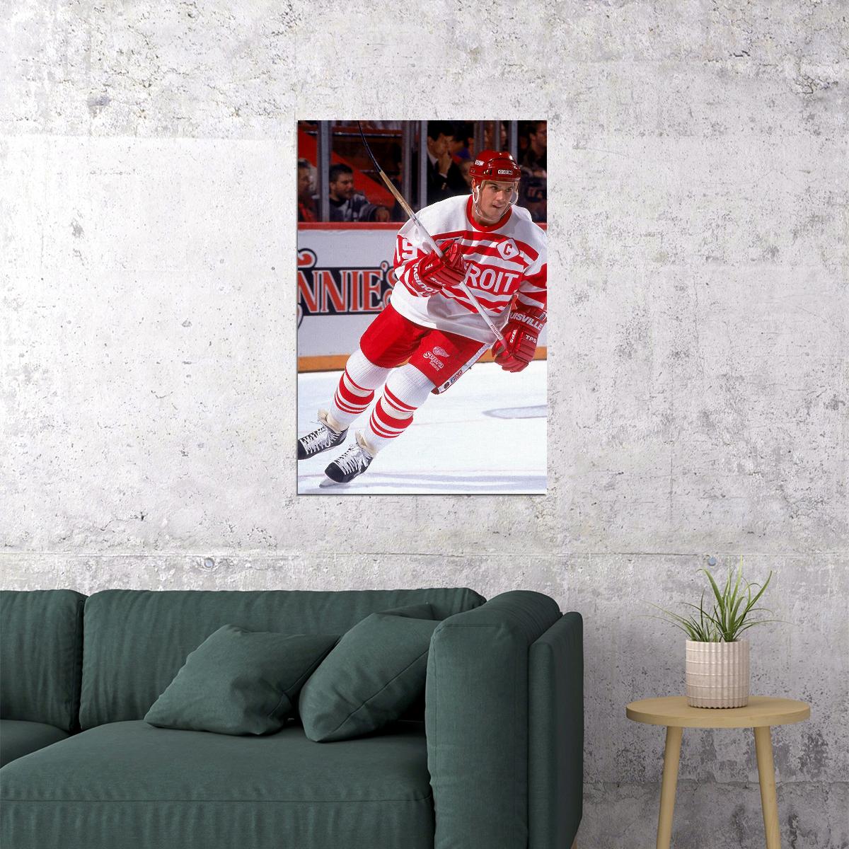Steve Yzerman İce Hockey Sports Style Poster Wall Art Print Home Wall Decor - xonomax