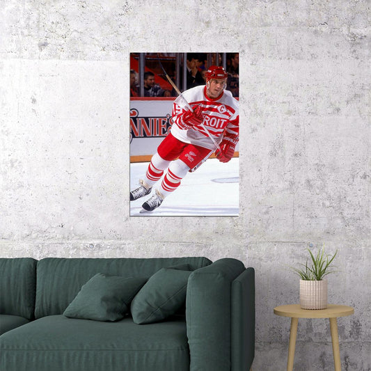 Steve Yzerman İce Hockey Sports Style Poster Wall Art Print Home Wall Decor - xonomax