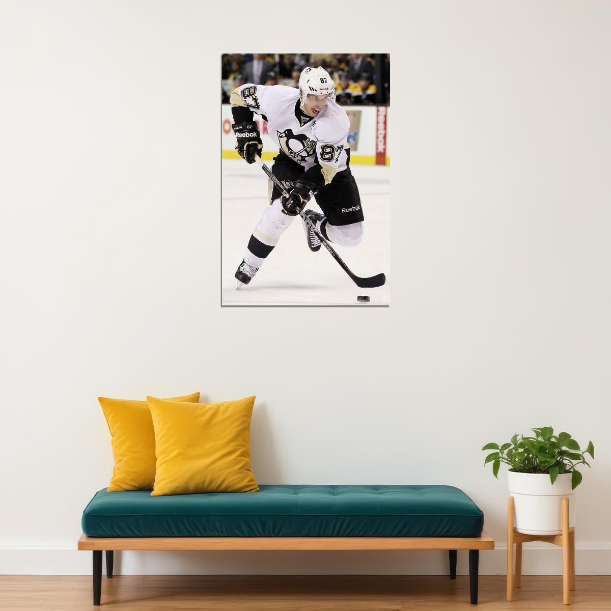 Sidney Crosby Celebrity Ice Hockey Player Style Poster Wall Art Print Home Wall Decor - xonomax