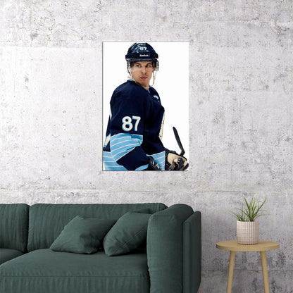 Sidney Crosby Celebrity Ice Hockey Player Style Poster Wall Art Print Home Wall Decor - xonomax