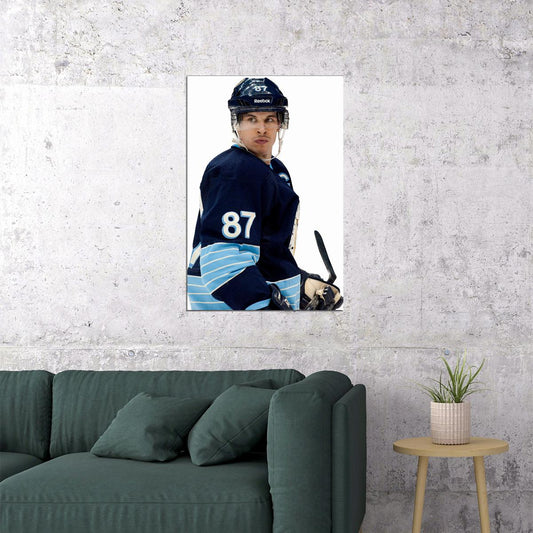 Sidney Crosby Celebrity Ice Hockey Player Style Poster Wall Art Print Home Wall Decor - xonomax