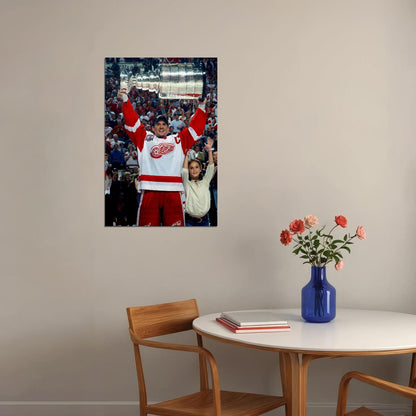 Steve Yzerman İce Hockey Player Sports Poster Wall Art Print Home Wall Decor - xonomax
