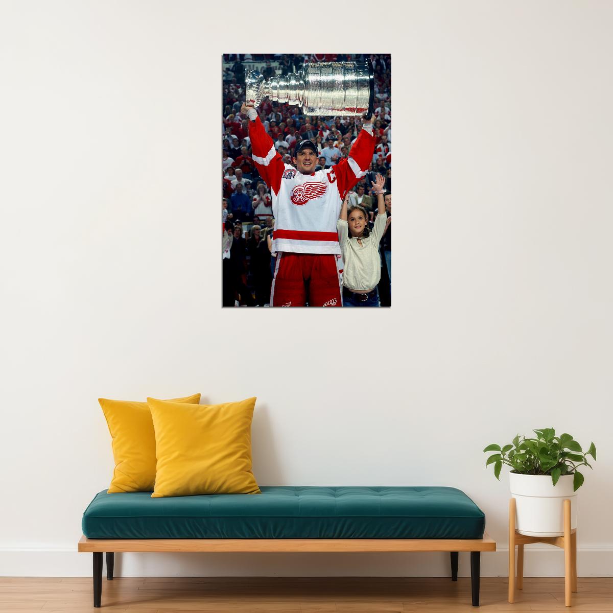 Steve Yzerman İce Hockey Player Sports Poster Wall Art Print Home Wall Decor - xonomax