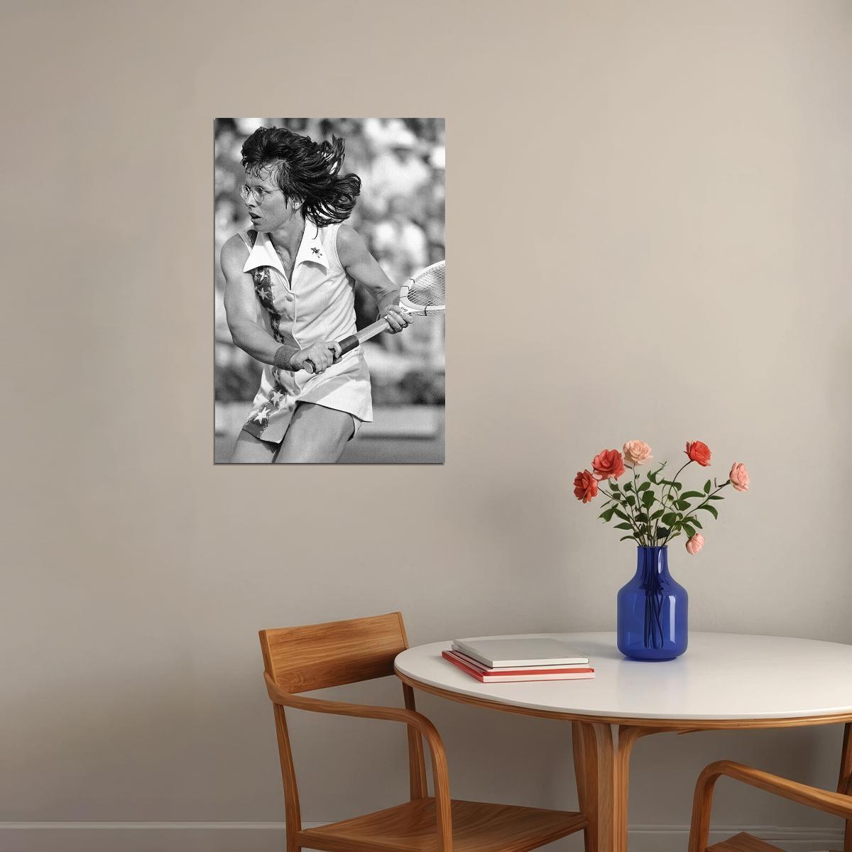 Billie King Celebrity American Tennis Player Poster Wall Art Print Home Wall Decor - xonomax