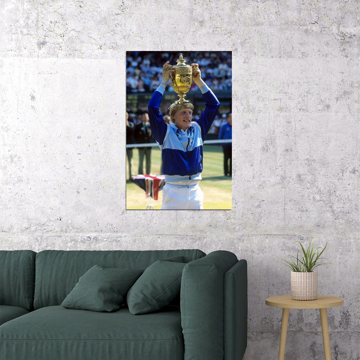 Boris Becker Celebrity Tennis Player Tennis Match Poster Wall Art Print Home Wall Decor - xonomax