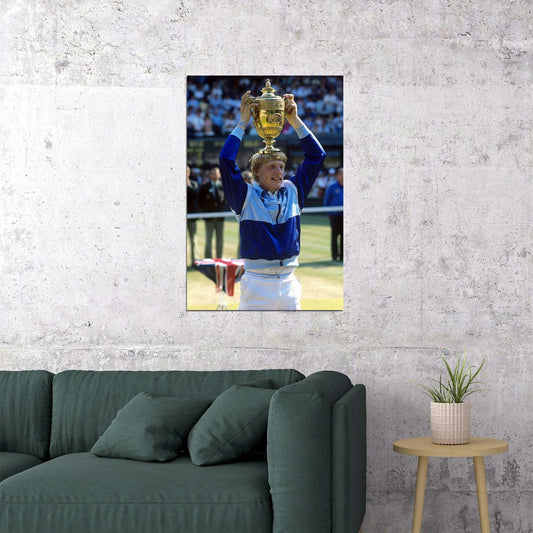 Boris Becker Celebrity Tennis Player Tennis Match Poster Wall Art Print Home Wall Decor - xonomax