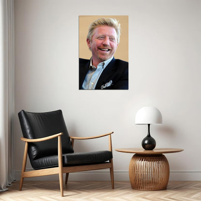Boris Becker German Male Tennis Player Sports Poster Wall Art Print Home Wall Decor - xonomax