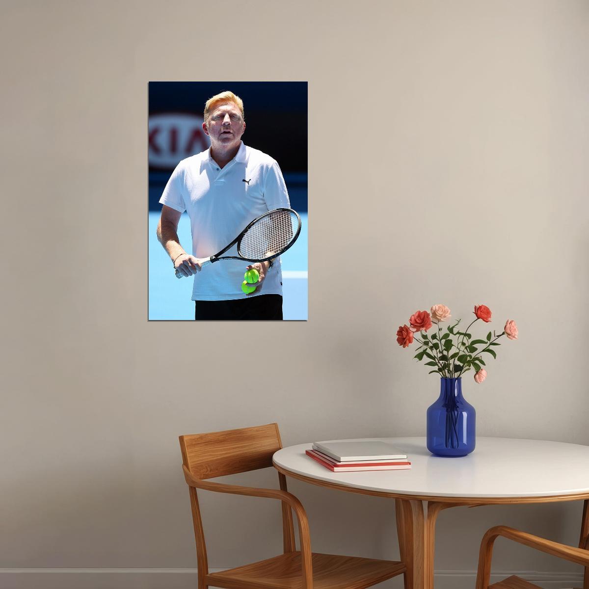 Boris Becker German Tennis Player Tennis Equipment Poster Wall Art Print Home Wall Decor - xonomax