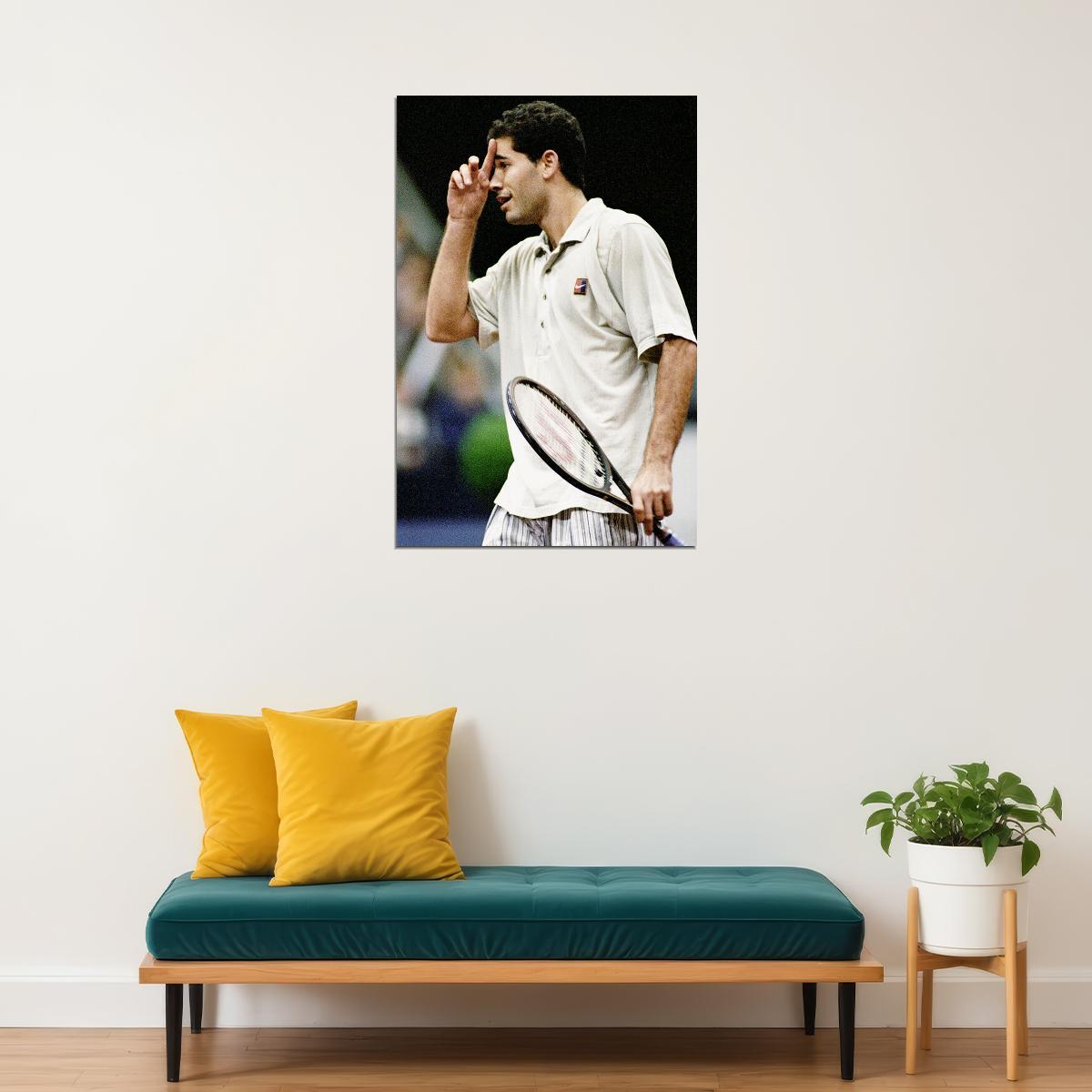Pete Sampras Celebrity American Tennis Match Poster Wall Art Print Home Wall Decor - xonomax