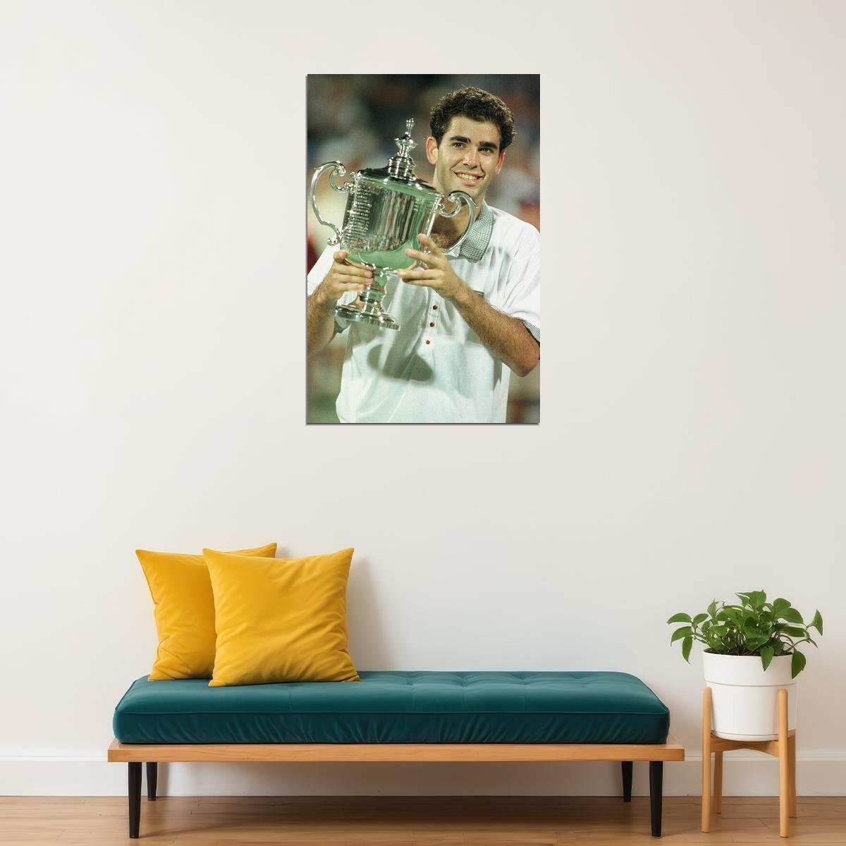 Pete Sampras American Tennis Player Sports Poster Wall Art Print Home Wall Decor - xonomax