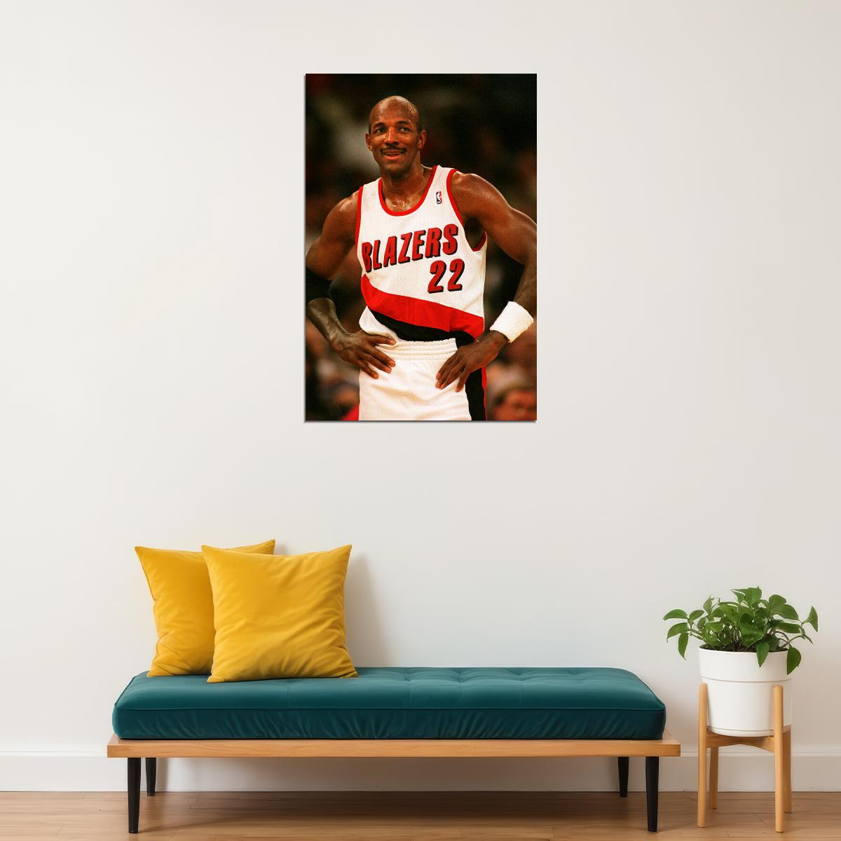 Clyde Drexler American Basketball Sports Poster Wall Art Print Home Wall Decor - xonomax