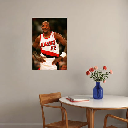Clyde Drexler American Basketball Sports Poster Wall Art Print Home Wall Decor - xonomax