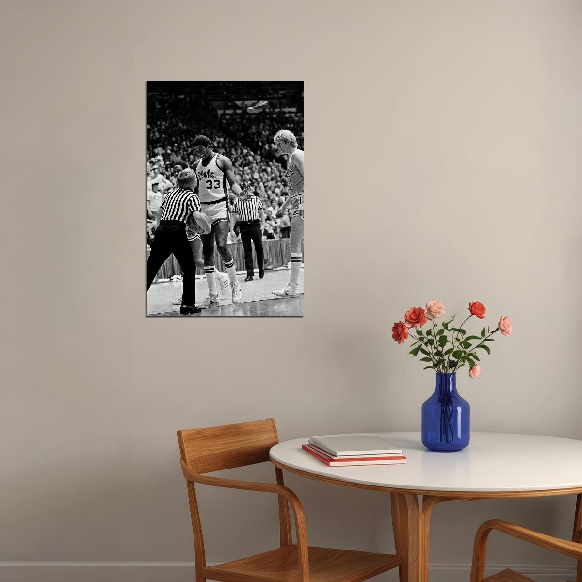 Earvin And Larry Bird American Basketball Poster Wall Art Print Home Wall Decor - xonomax