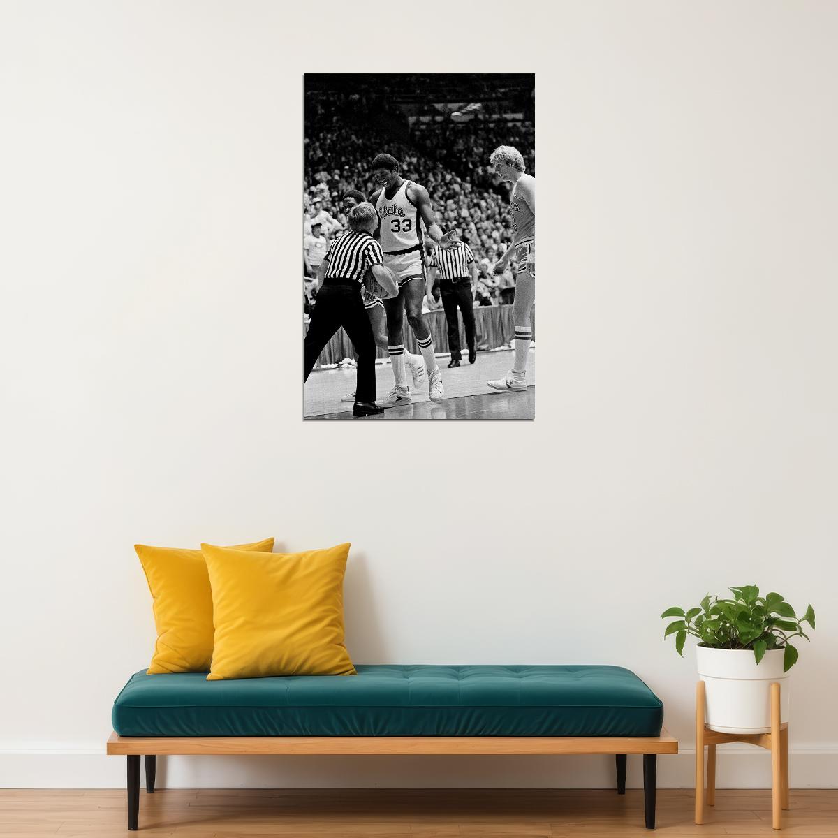 Earvin And Larry Bird American Basketball Poster Wall Art Print Home Wall Decor - xonomax