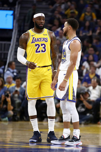 Lebron James And Stephen Curry Basketball Player Poster Wall Art Print Home Wall Decor - xonomax
