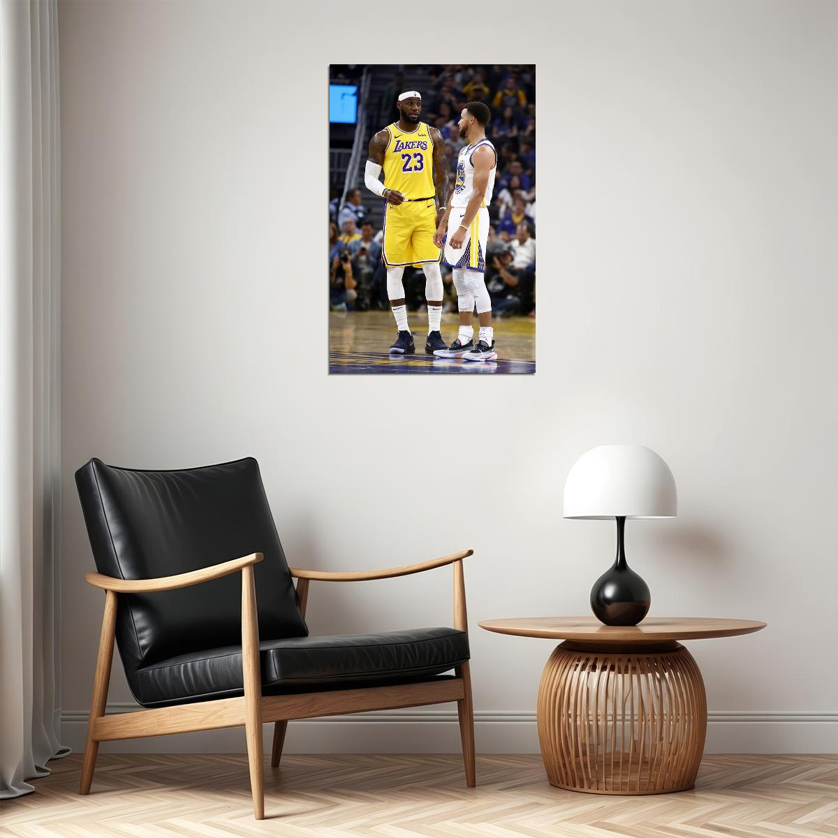 Lebron James And Stephen Curry Basketball Player Poster Wall Art Print Home Wall Decor - xonomax