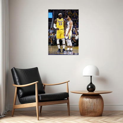 Lebron James And Stephen Curry Basketball Player Poster Wall Art Print Home Wall Decor - xonomax