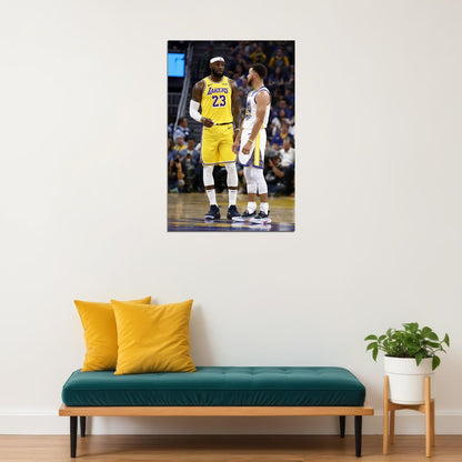 Lebron James And Stephen Curry Basketball Player Poster Wall Art Print Home Wall Decor - xonomax