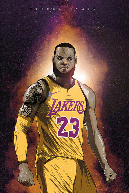 Lebron James American Basketball Player Poster Wall Art Print Home Wall Decor - xonomax