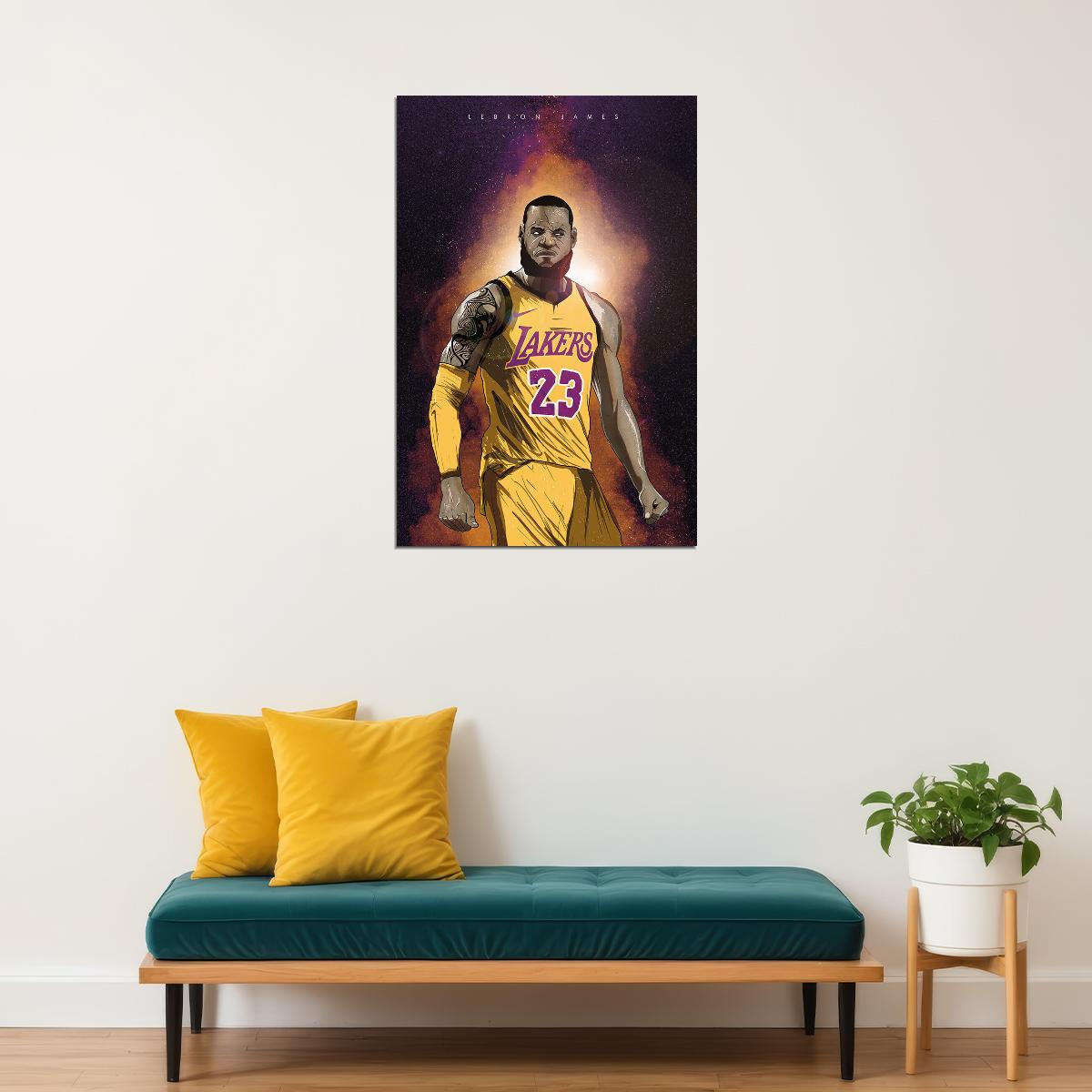 Lebron James American Basketball Player Poster Wall Art Print Home Wall Decor - xonomax