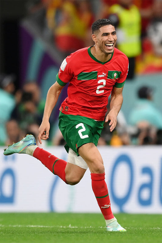 Achraf Hakimi Morocco National Team World Cup Poster Wall Art Print Home Wall Decor - xonomax