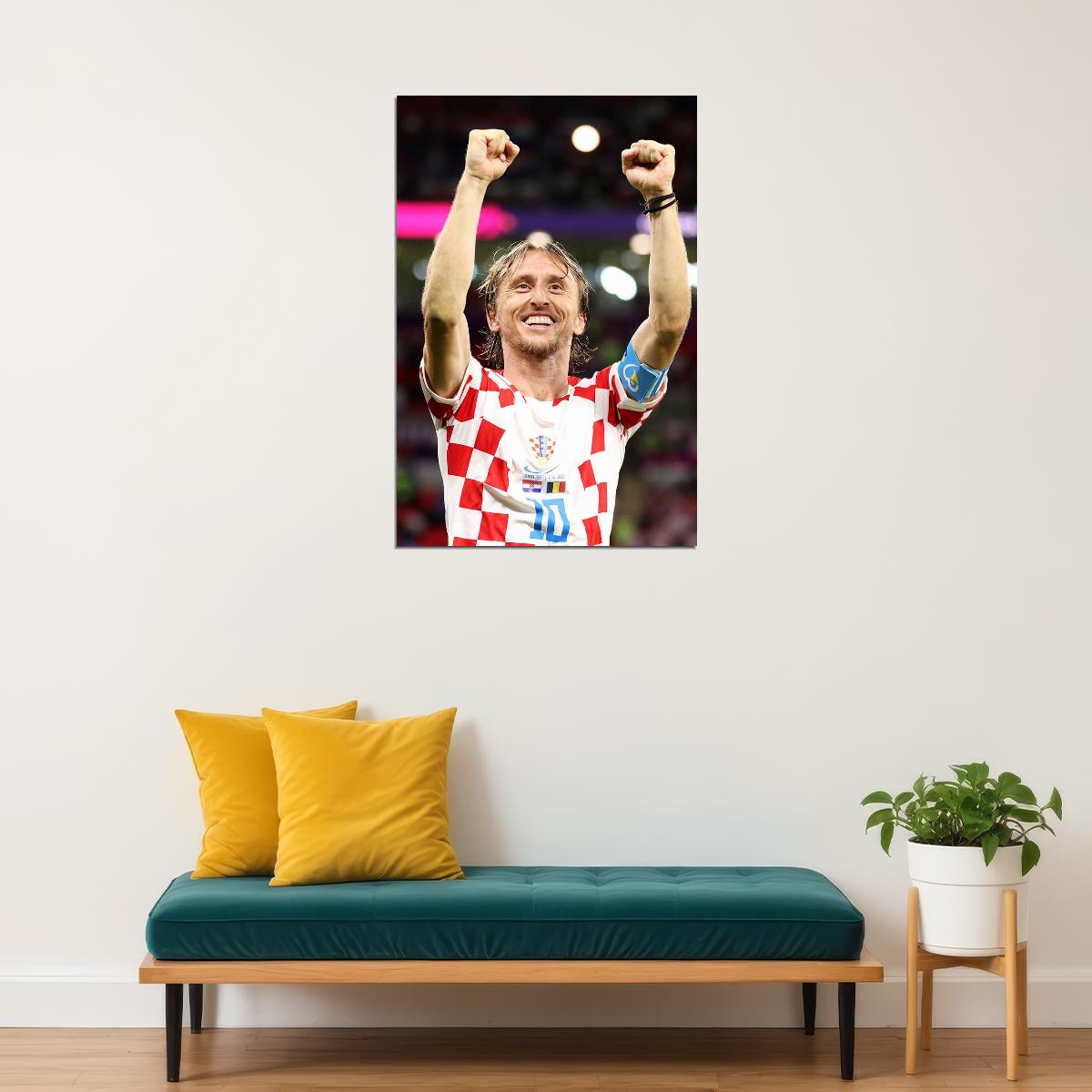 Luka Modric Croatia National Team World Cup Poster Wall Art Print Home Wall Decor - xonomax