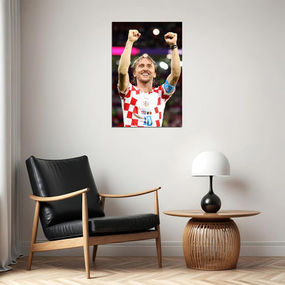 Luka Modric Croatia National Team World Cup Poster Wall Art Print Home Wall Decor - xonomax