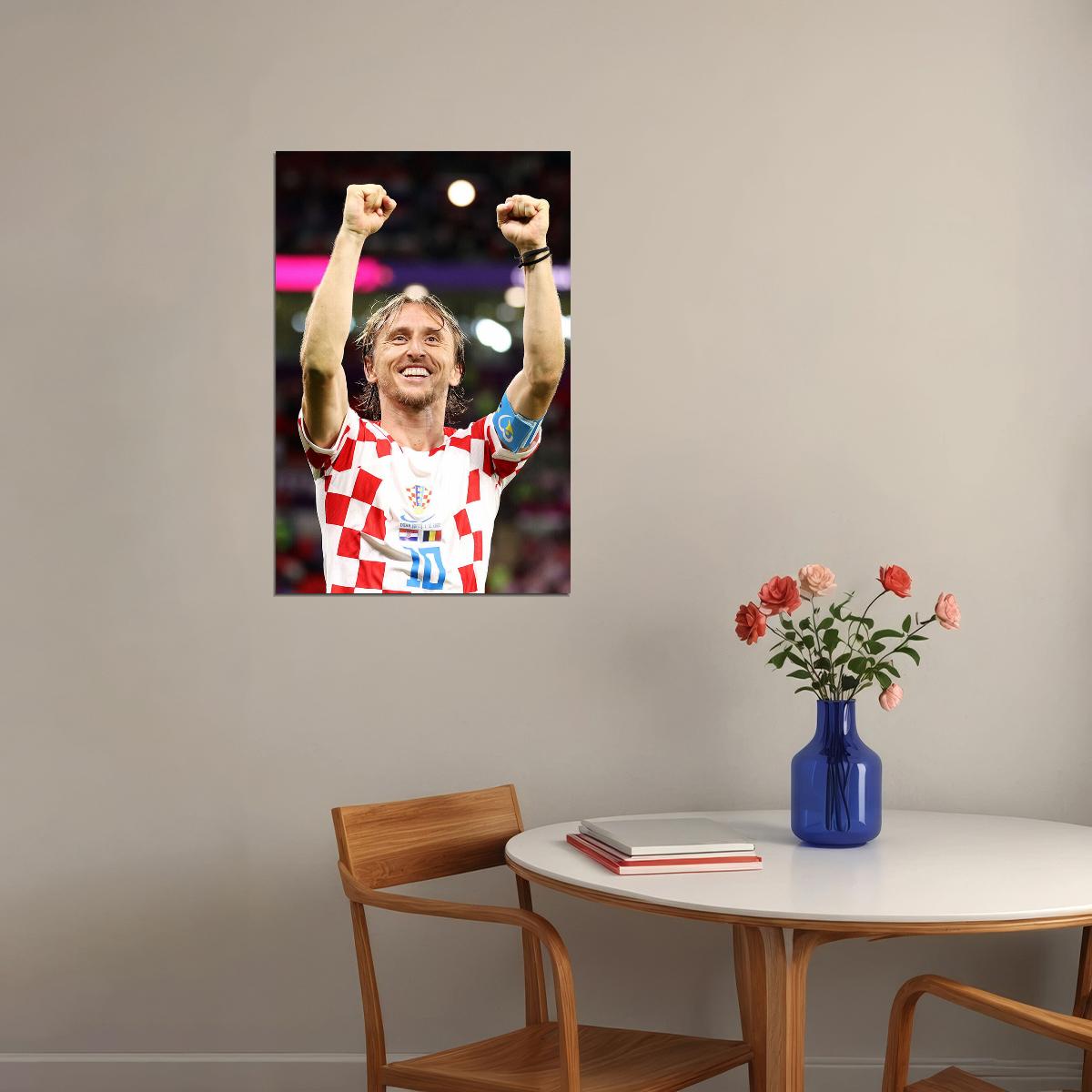 Luka Modric Croatia National Team World Cup Poster Wall Art Print Home Wall Decor - xonomax