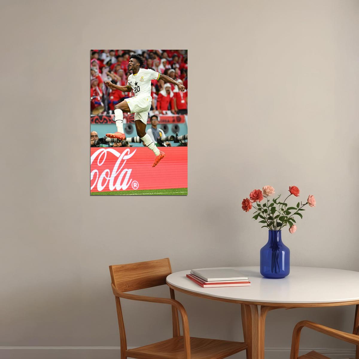 Kudus Mohammed Goal Celebration Ghana World Cup Poster Wall Art Print Home Wall Decor - xonomax