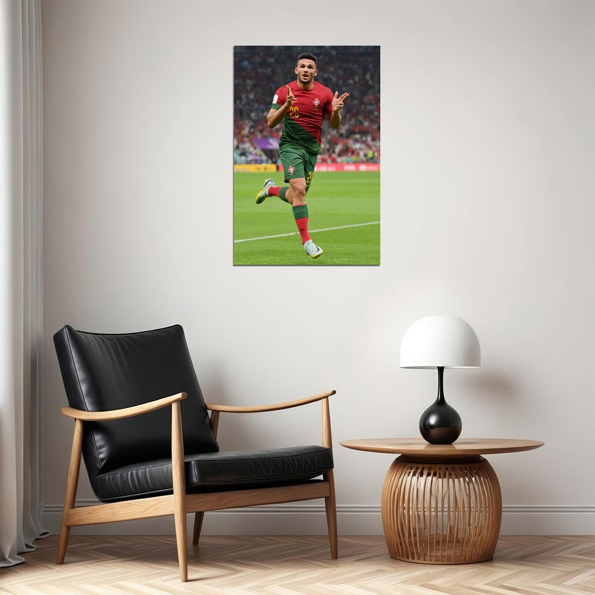 Goncalo Ramos Goal Celebration Portugal World Cup Poster Wall Art Print Home Wall Decor - xonomax