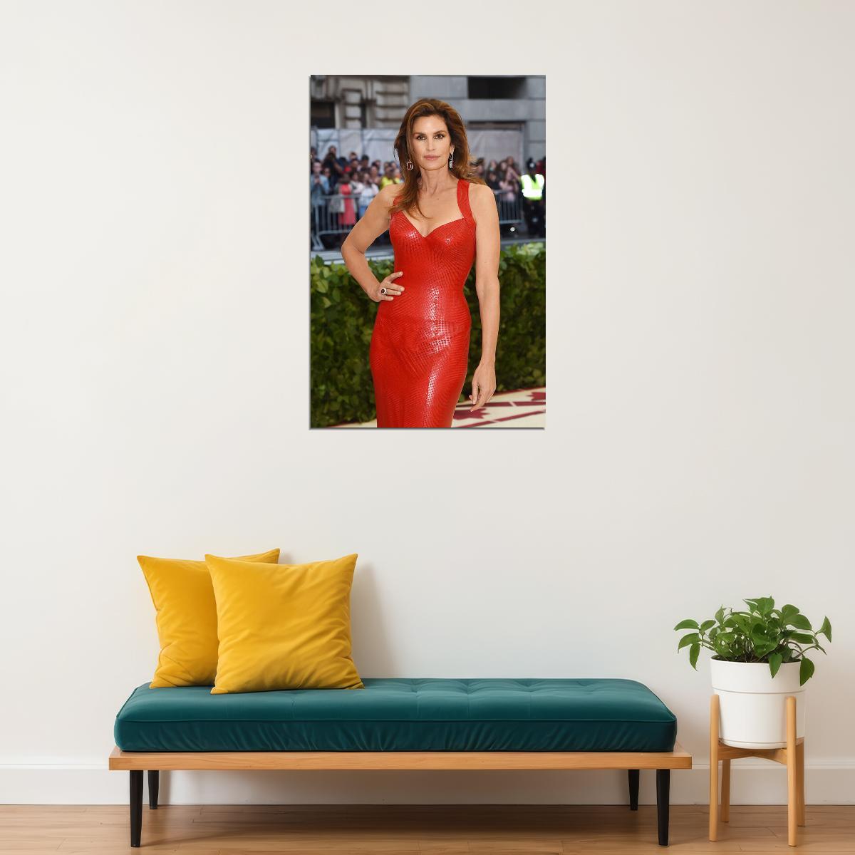Cindy Crawford Cinema Actress Model Artist Poster Wall Art Print Home Wall Decor - xonomax