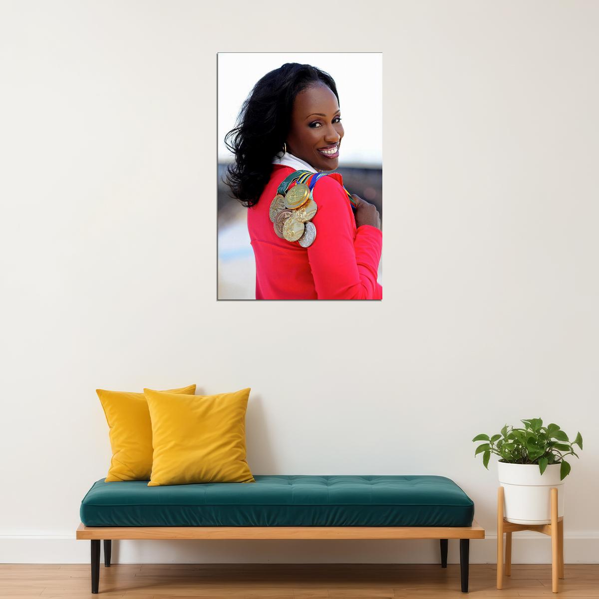 Jackie Joyner 80s 90s Celebrity Female Athlete Poster Wall Art Print Home Wall Decor - xonomax
