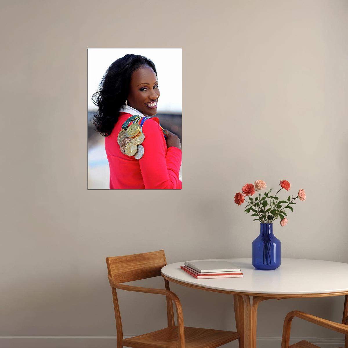 Jackie Joyner 80s 90s Celebrity Female Athlete Poster Wall Art Print Home Wall Decor - xonomax