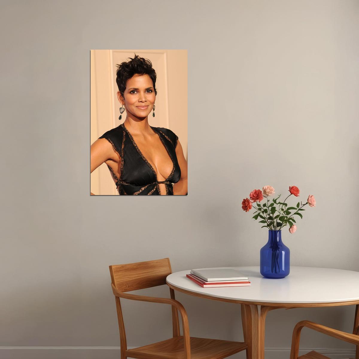 Halle Berry 80s 90s Celebrity Model Actress Poster Wall Art Print Home Wall Decor - xonomax