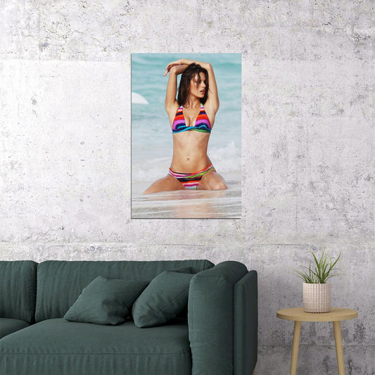 Alessandra Ambrosio Celebrity Model Actress Poster Wall Art Print Home Wall Decor - xonomax