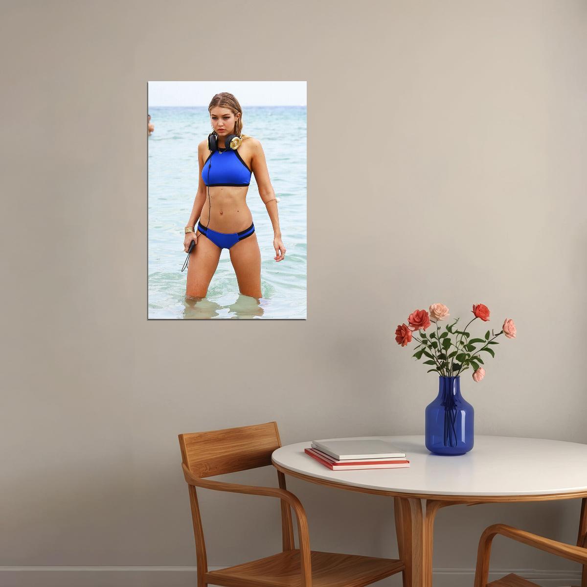 Gigi Hadid Celebrity Model Cinema Actor Poster Wall Art Print Home Wall Decor - xonomax