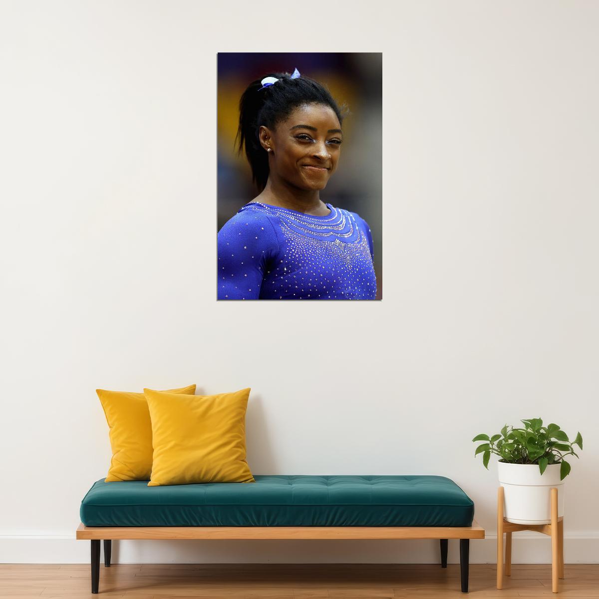 Simone Biles Female Gymnastics Athlete Medal Poster Wall Art Print Home Wall Decor - xonomax