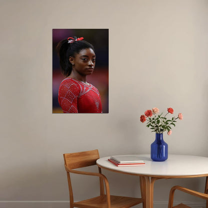 Simone Biles Famous Gymnastics Athlete Sports Poster Wall Art Print Home Wall Decor - xonomax