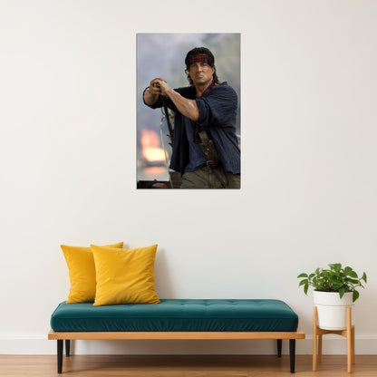 Sylvester Stallone Rambo Action War Movie Poster Wall Art Print Home Wall Decor - xonomax